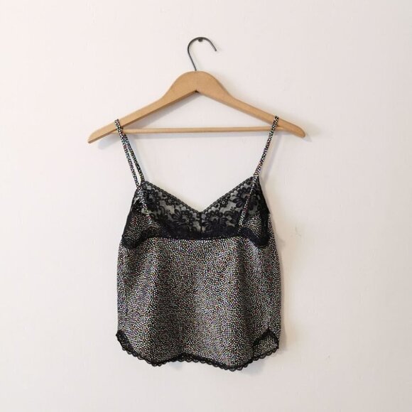 Vintage Satin and Lace Cropped Camisole polka dot - Picture 6 of 6